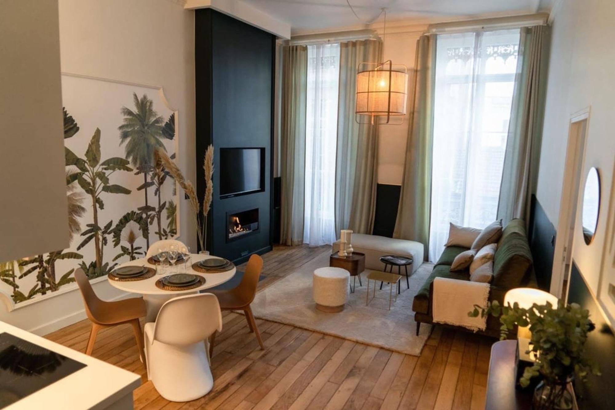 Beige Hospitalite - Coco - Hypercentre-2Chambres-Parking-Zen Saint-Etienne  Luaran gambar